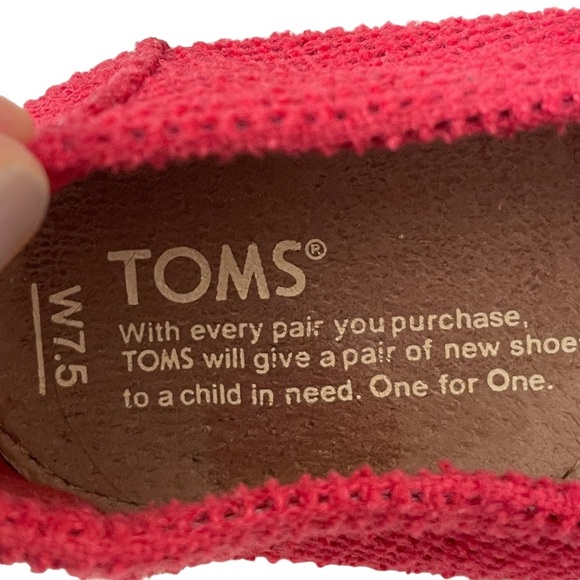 Toms Womens Alpargata Perforated Berry Pink Espadrille Slip On Loafer Shoe 7.5M - Picture 10 of 11